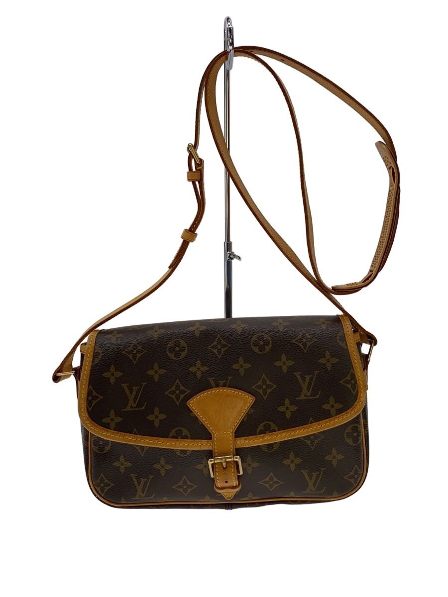 【中古】LOUIS VUITTON◆ソローニュ_モノグラム・帆布/PVC/BRW【御徒面子】