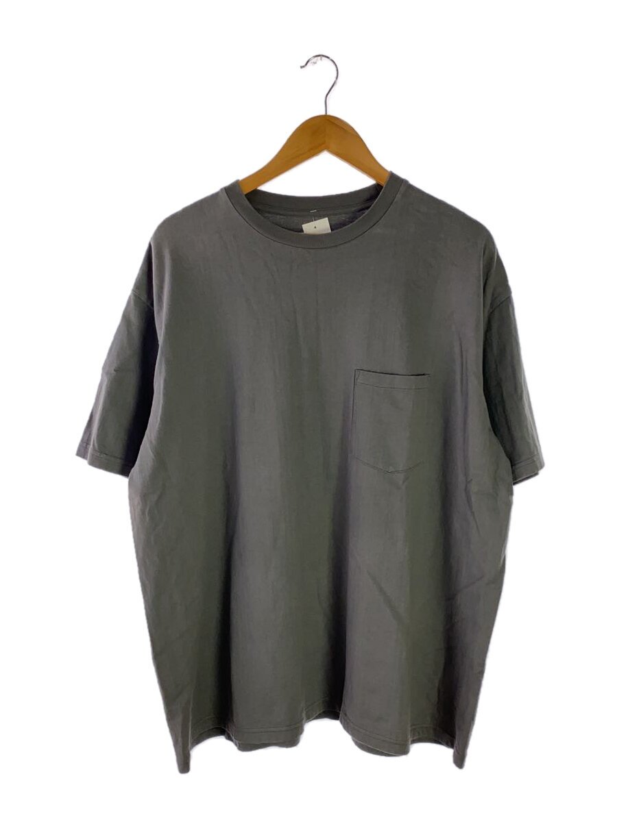 【中古】Graphpaper◆S/S Oversized Pocket Tee/プルオーバー/FREE/綿織物/GRY//【メンズウェア】
