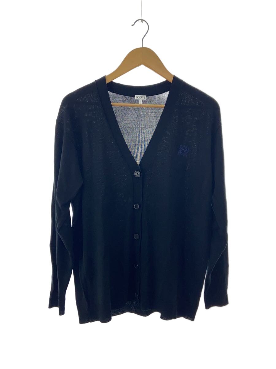 【中古】LOEWE◆ジレー(薄っぺら)/S/羊毛/BLK/アナグラムロゴカーディガン/Q825Y16K04//【レディース御召しもの】