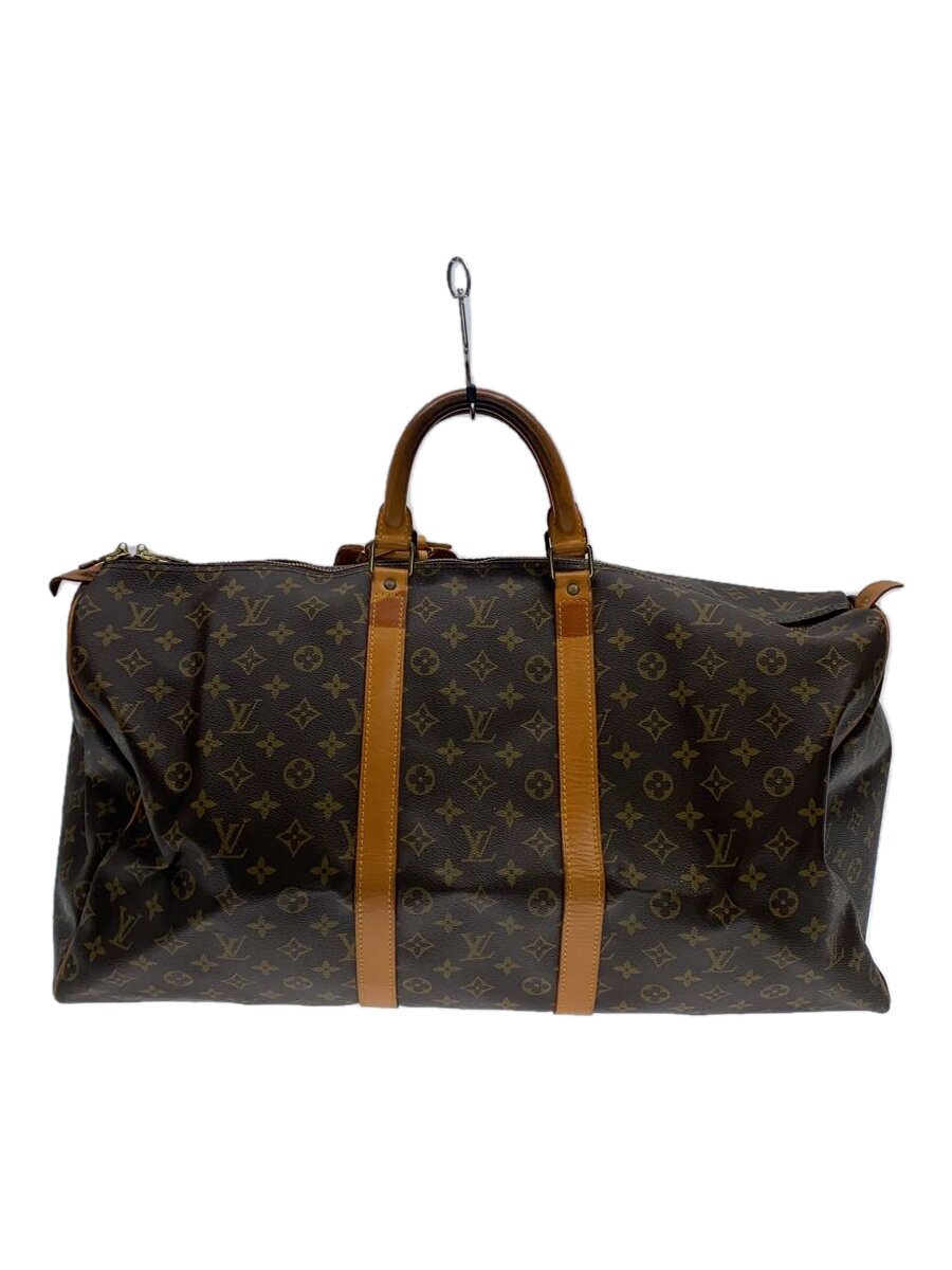 【中古】LOUIS VUITTON◆キーポル55_モノグラム・帆布_BRW/PVC/BRW【御徒面子】