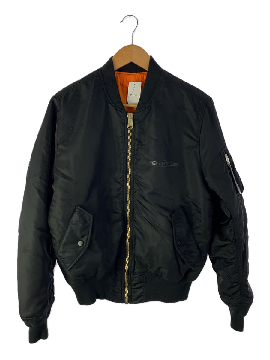 【中古】ALPHA INDUSTRIES◆飛行上衣/S/ナイロン/BLK/RELENTLESS【メンズウェア】