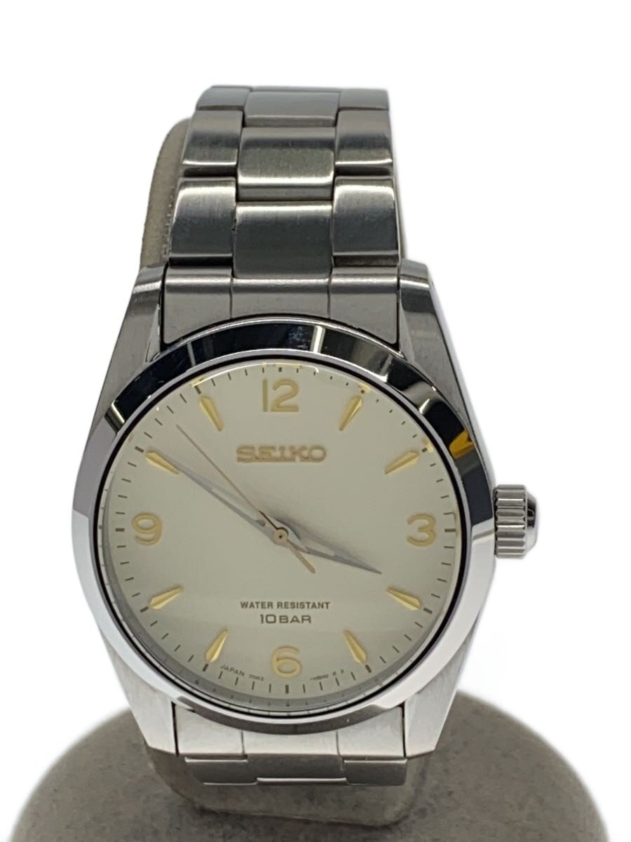 【中古】SEIKO◆石英ウォッチ/アナログ/ステンレス鋼/CRM/SLV/SS/7N42-HAP0【服飾雑貨他】
