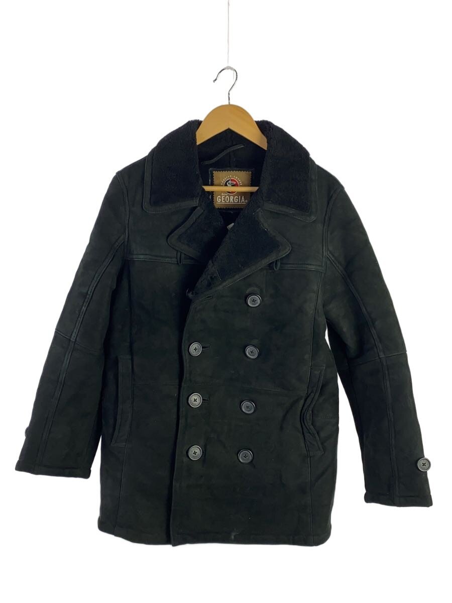 【中古】GEORGIA/ムートンコート/レザージャケット・ブルゾン/M/レザー/BLK/無地【メンズウェア】｜2ｎｄ STREET 店