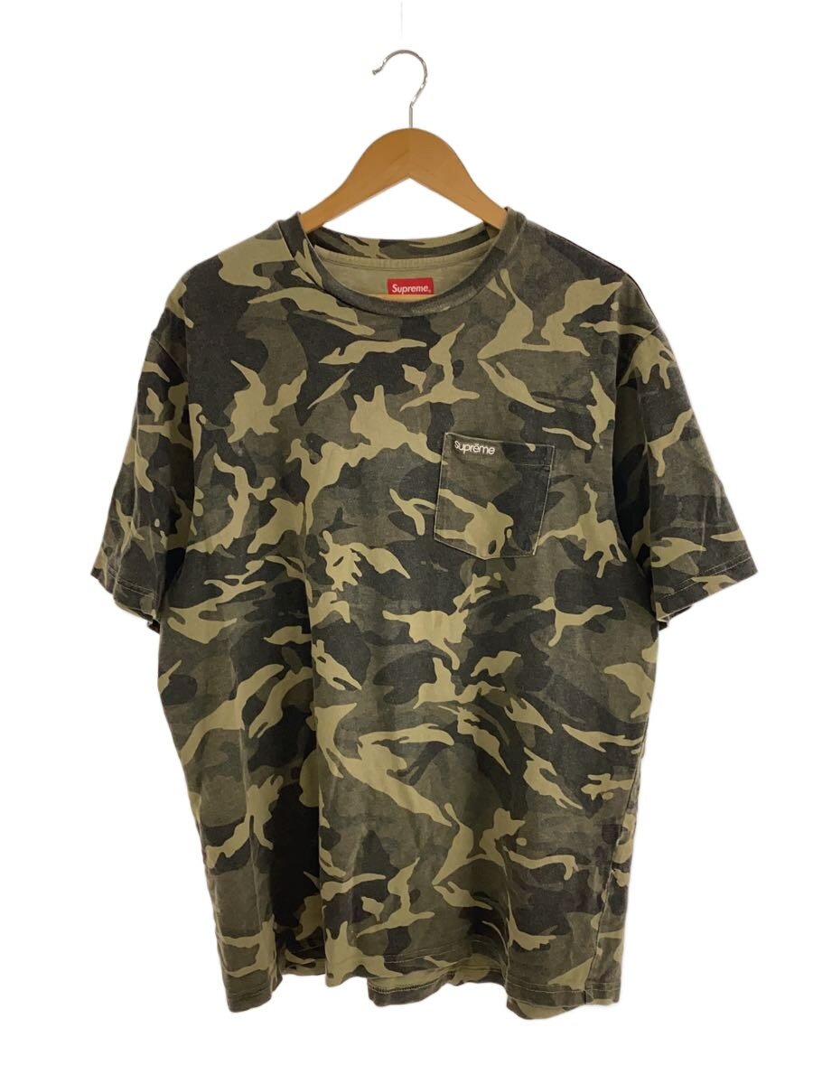 【中古】Supreme◆23SS/S/S Pocket Tee/プルオーバー/L/綿織物/GRN/家鴨フラ【メンズウェア】