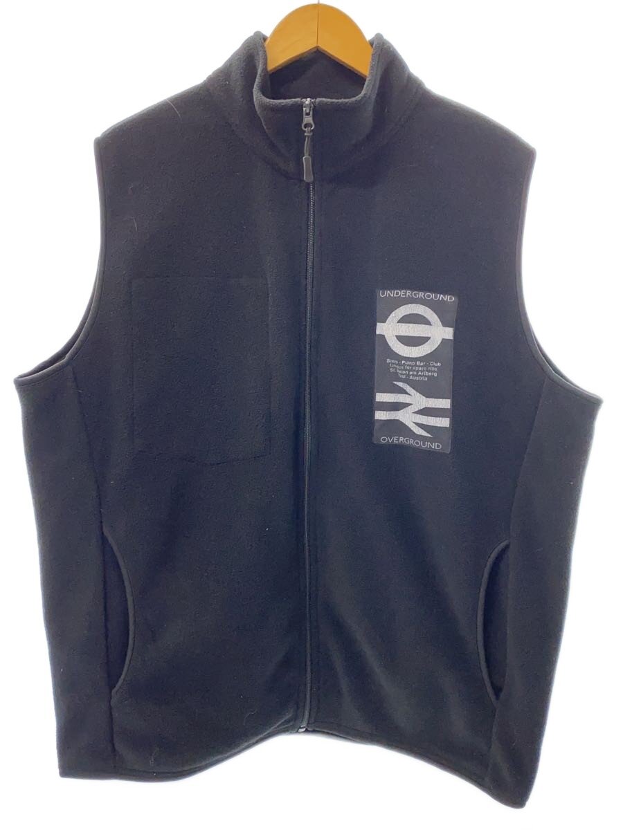 【中古】ESSAY◆RAVE VEST/フリースベスト/one/ポリエステル/BLK/無地/ES19V-01【メンズウェア】