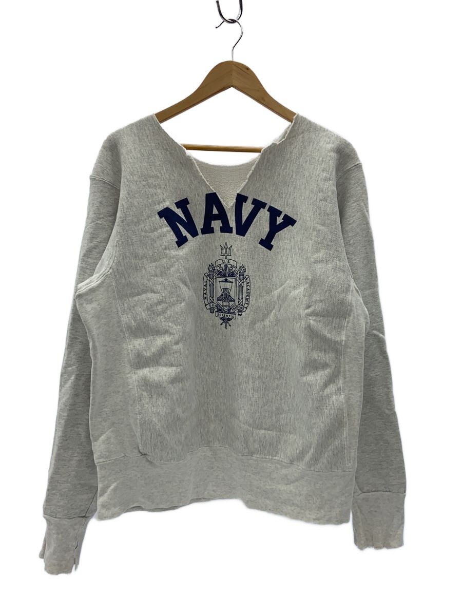 【中古】当てずっぽう80～90sのChampion上半身/NAVY/海軍兵学校/汗水/カットオフ有【メンズウェア】