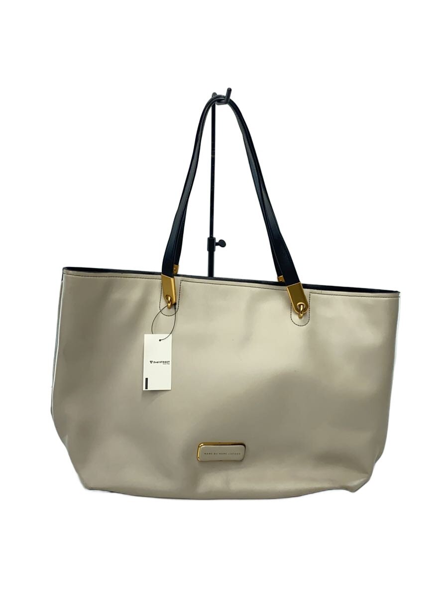 【中古】MARC BY MARC JACOBS◆トートバッグ/なめし革/GRY【御徒面子】