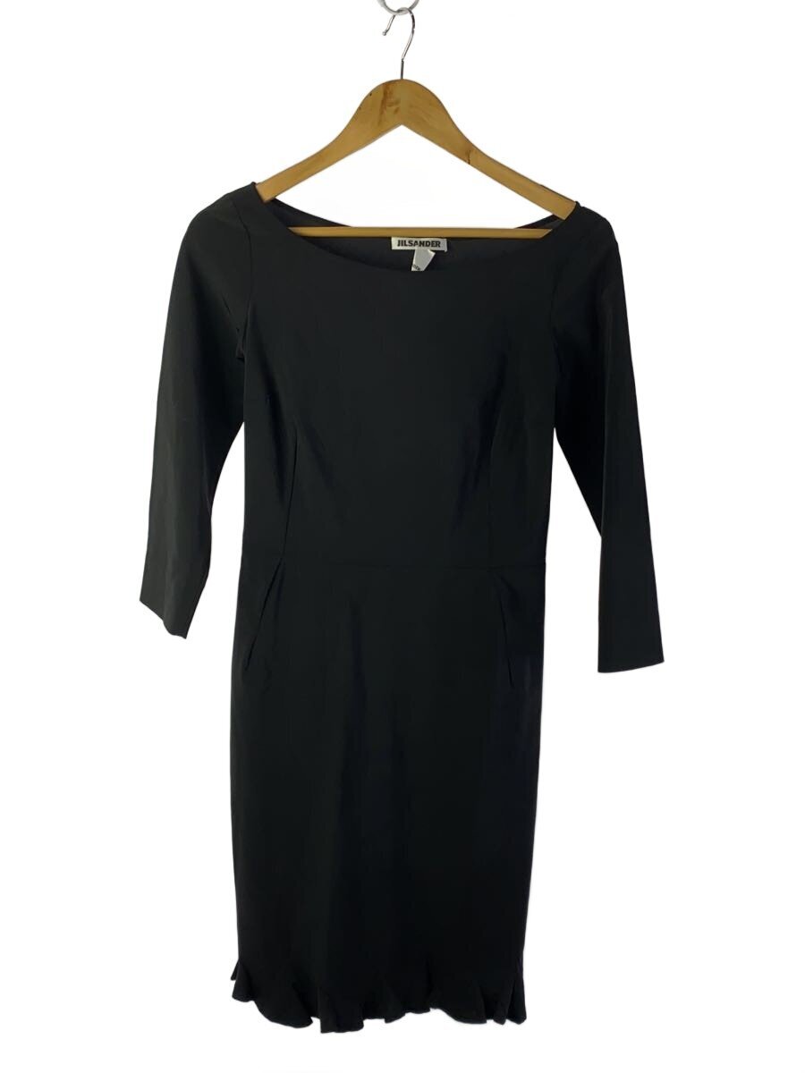【中古】JIL SANDER◆長袖衣装/--/ポリエステル/BLK/無地【レディース御召しもの】