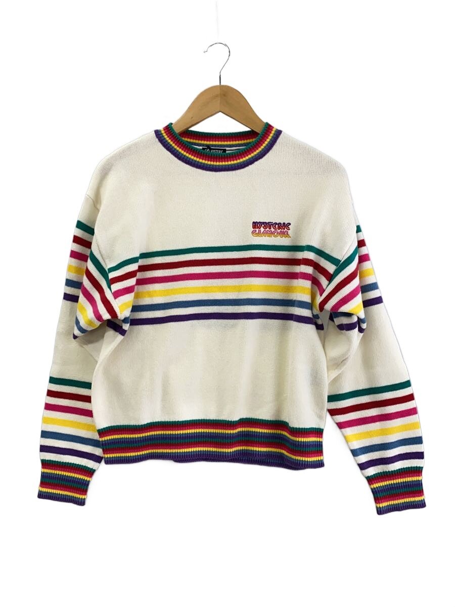 【中古】HYSTERIC GLAMOUR◆編み物・プルオーバー(薄っぺら)/FREE/綿織物/01191NS06//【レディース御召しもの】