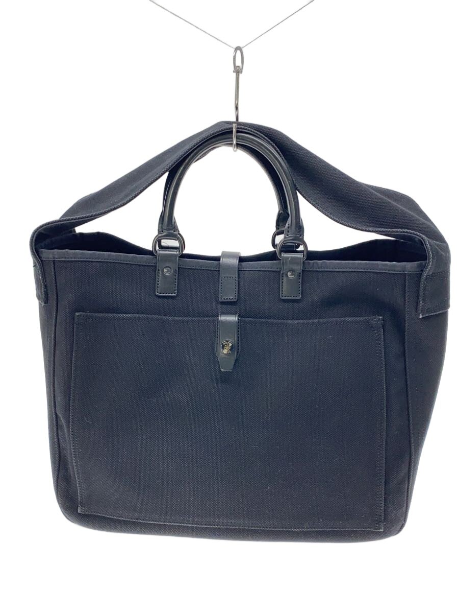 【中古】PORTER◆トートバッグ/帆布/BLK/無地【御徒面子】