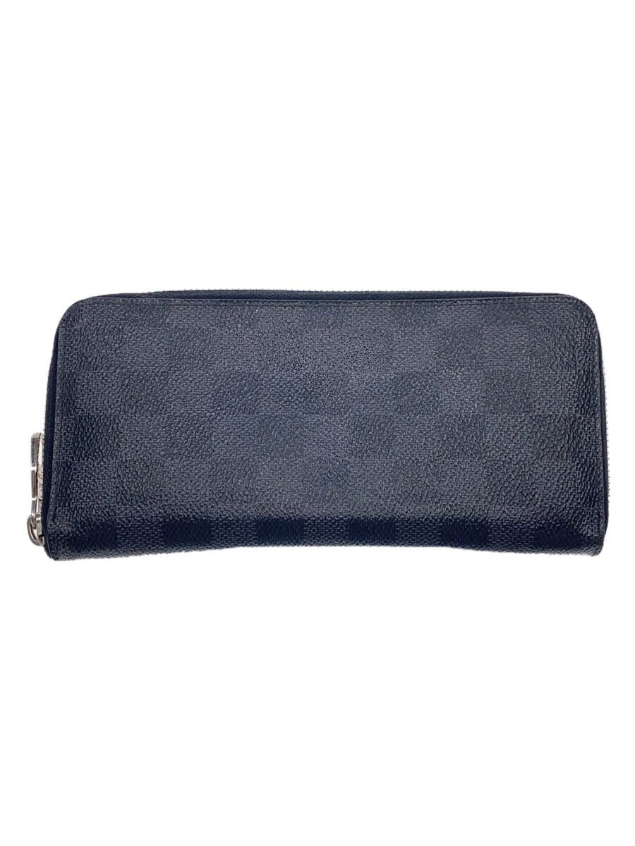 【中古】LOUIS VUITTON◆ジッピー・ウォレット・ヴェルティカル_ダミエ・グラフィット_BLK/PVC/BLK/メンズ【服飾雑貨他】