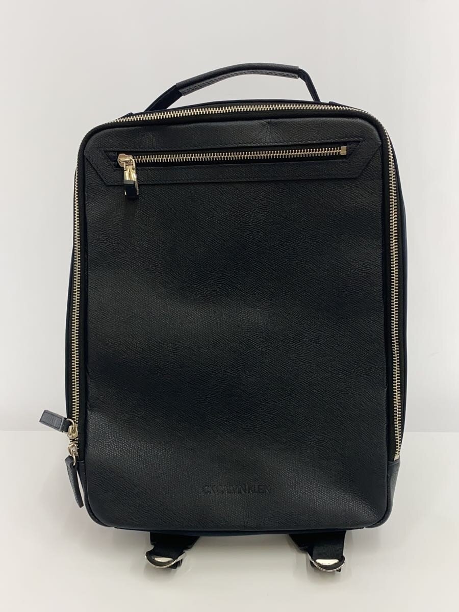 【中古】CK Calvin Klein◆リュック/レザー/BLK/無地/814721【バッグ】｜2ｎｄ STREET 店
