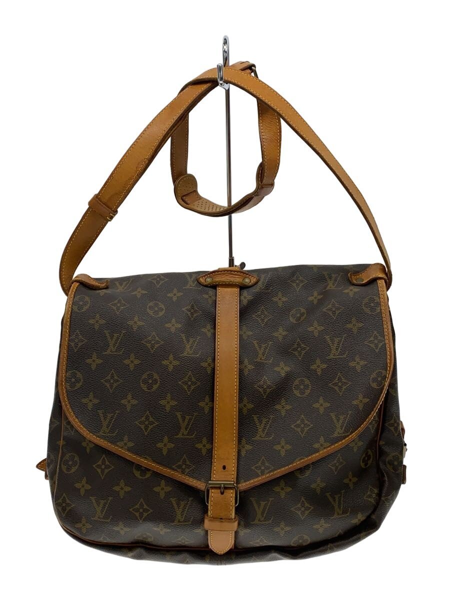 【中古】LOUIS VUITTON◆1)ソミュール35_モノグラム・キャンバス/--/BRW【バッグ】｜2ｎｄ STREET 店