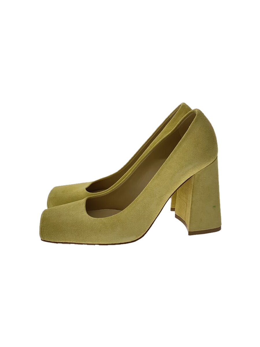 【中古】BOTTEGA VENETA◆パンプス/37/YLW/スウェード/スクエアトゥ【シューズ】|2nd STREET 店