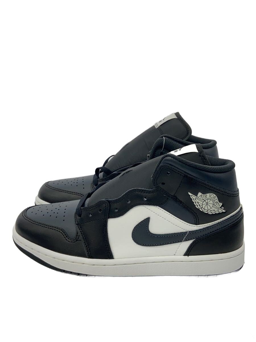 【中古】NIKE◆AIR JORDAN 1 MID_エア湖 ジョーダン 1 MID/28珊/BLK【シューズ】