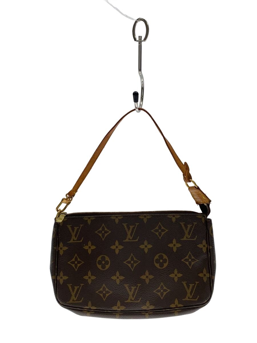 【中古】LOUIS VUITTON◆1)ポシェット・アクセソワール_モノグラム・帆布/PVC/BRW//【御徒面子】
