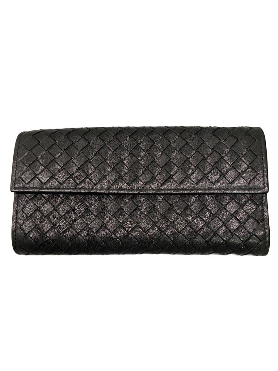 【中古】BOTTEGA VENETA◆長金入れ/--/BLK/無地/レディース【服飾雑貨他】