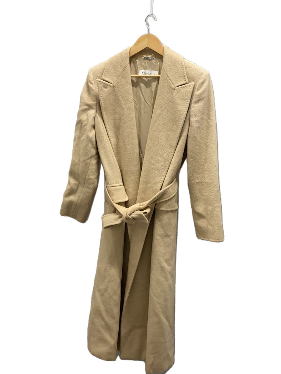【中古】MAX MARA◆コート/44/カシミア/BEG/マニュエラ/ベルテッドコート/白タグ/全体的に汚れ有//【レディースウェア】｜2ｎｄ STREET 店