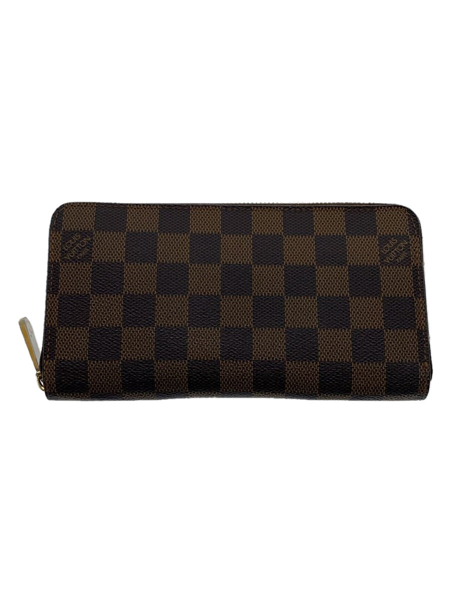 【中古】LOUIS VUITTON◆2)ジッピー・ウォレット_ダミエ・エベヌ_BRW_赤銅色/PVC/BRW/レディース//【服飾雑貨他】