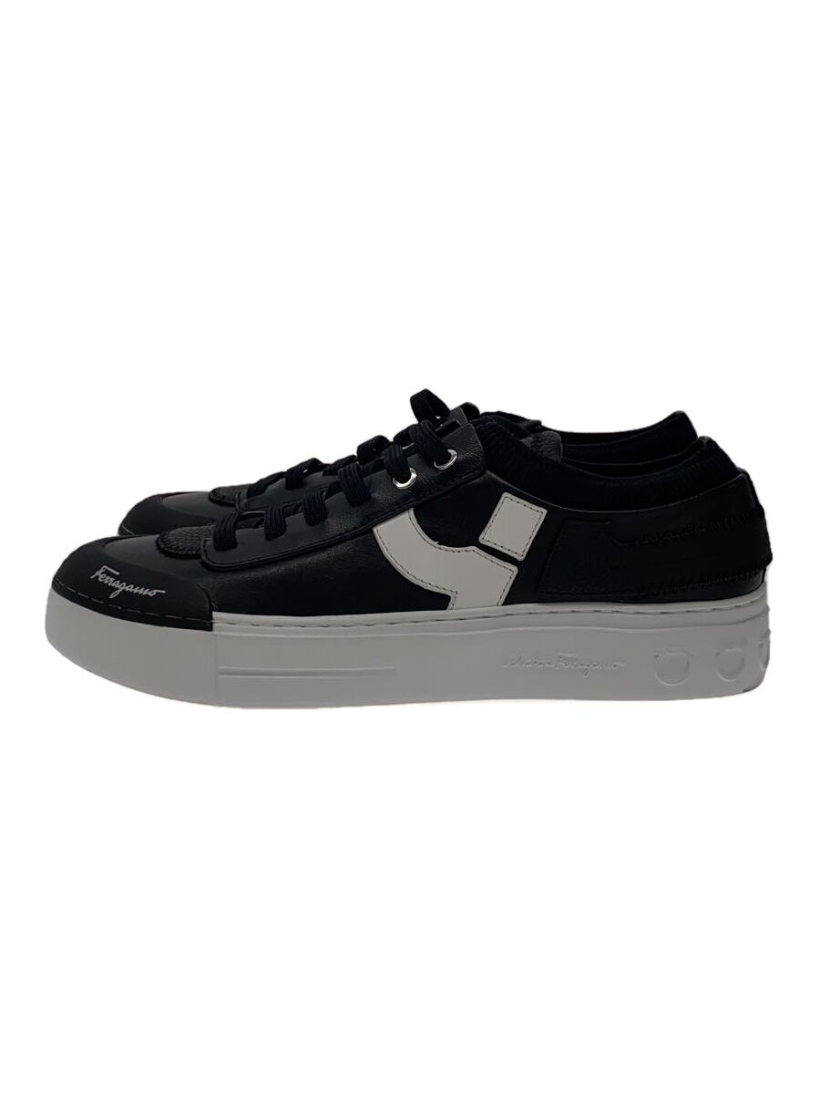 【中古】Salvatore Ferragamo◆ローカットスニーカー/US5/BLK/なめし革/020840//【シューズ】
