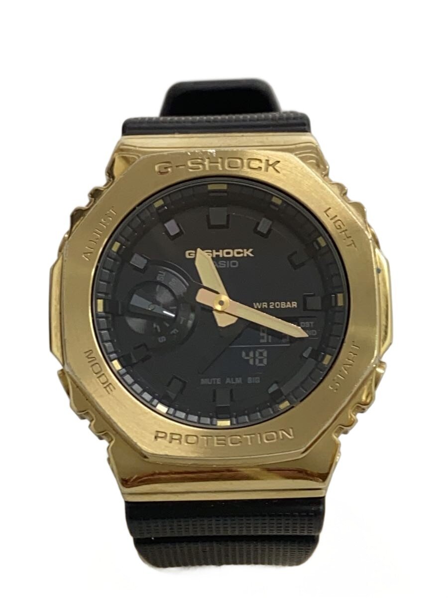 【中古】CASIO◆石英ウオッチ_G-SHOCK/デジアナ/天然ゴム/BLK/BLK【服飾雑貨他】