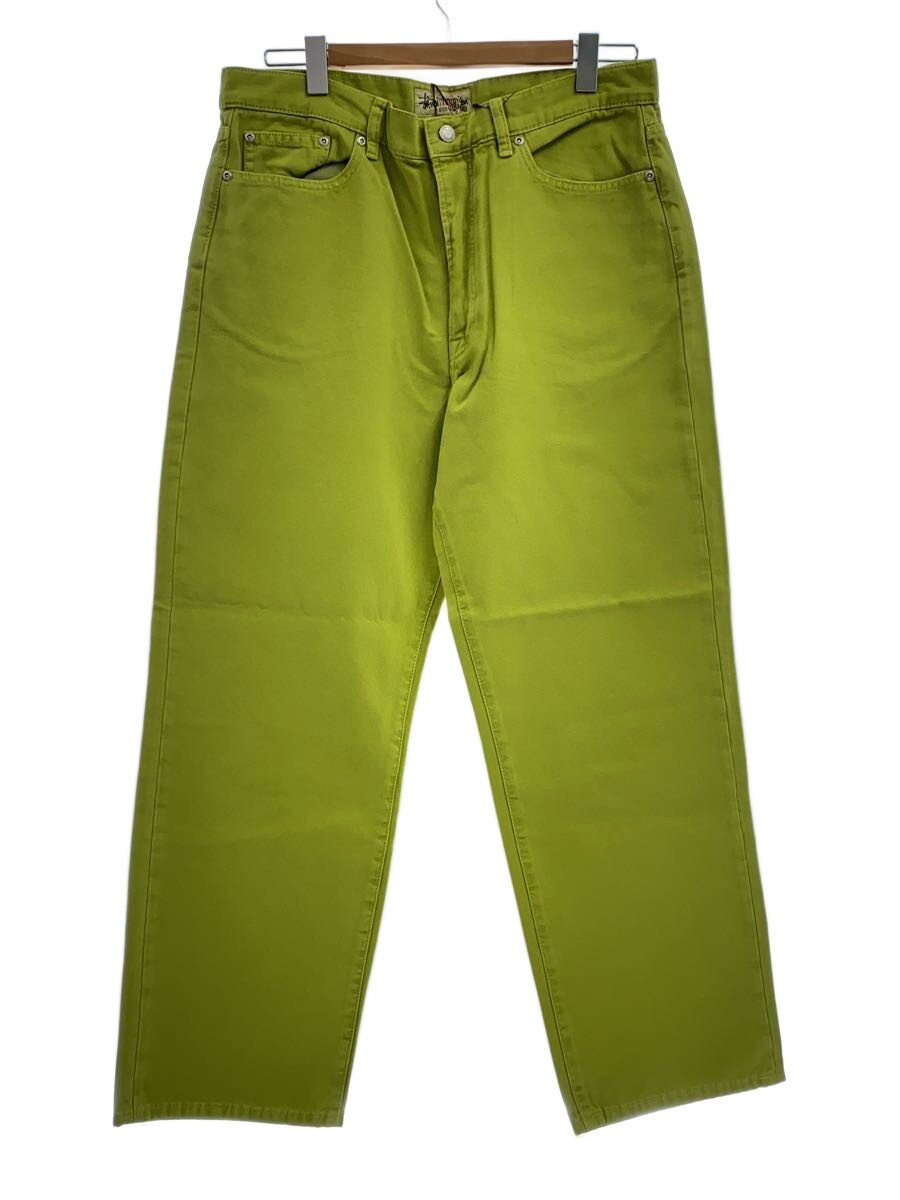 【中古】STUSSY◆CLASSIC JEAN WASHED CANVAS/34/デニム/GRN/116659【メンズウェア】|2nd STREET 店