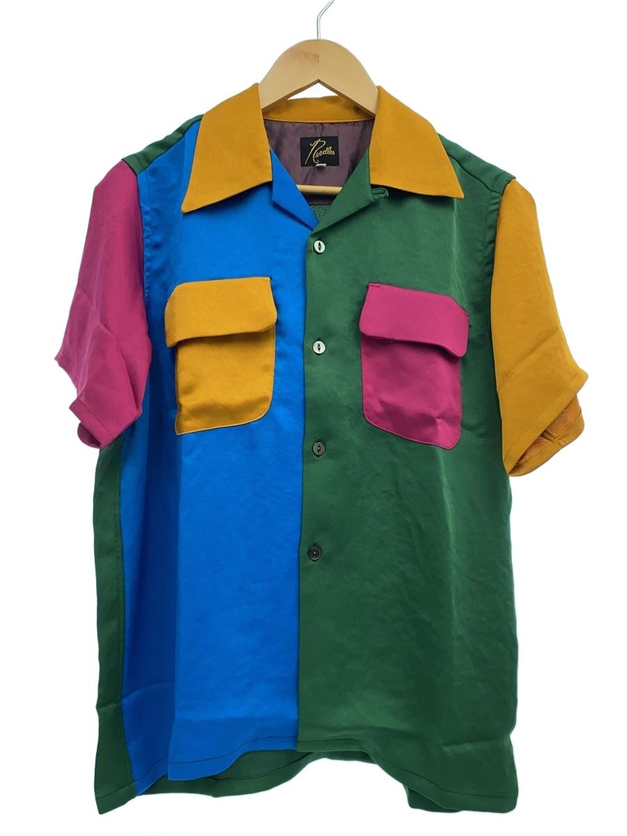 【中古】Needles◆半袖プルオーバー/S／S Classic Shirt/XS/ポリエステル/マルチ色つや/MR257//【メンズウェア】