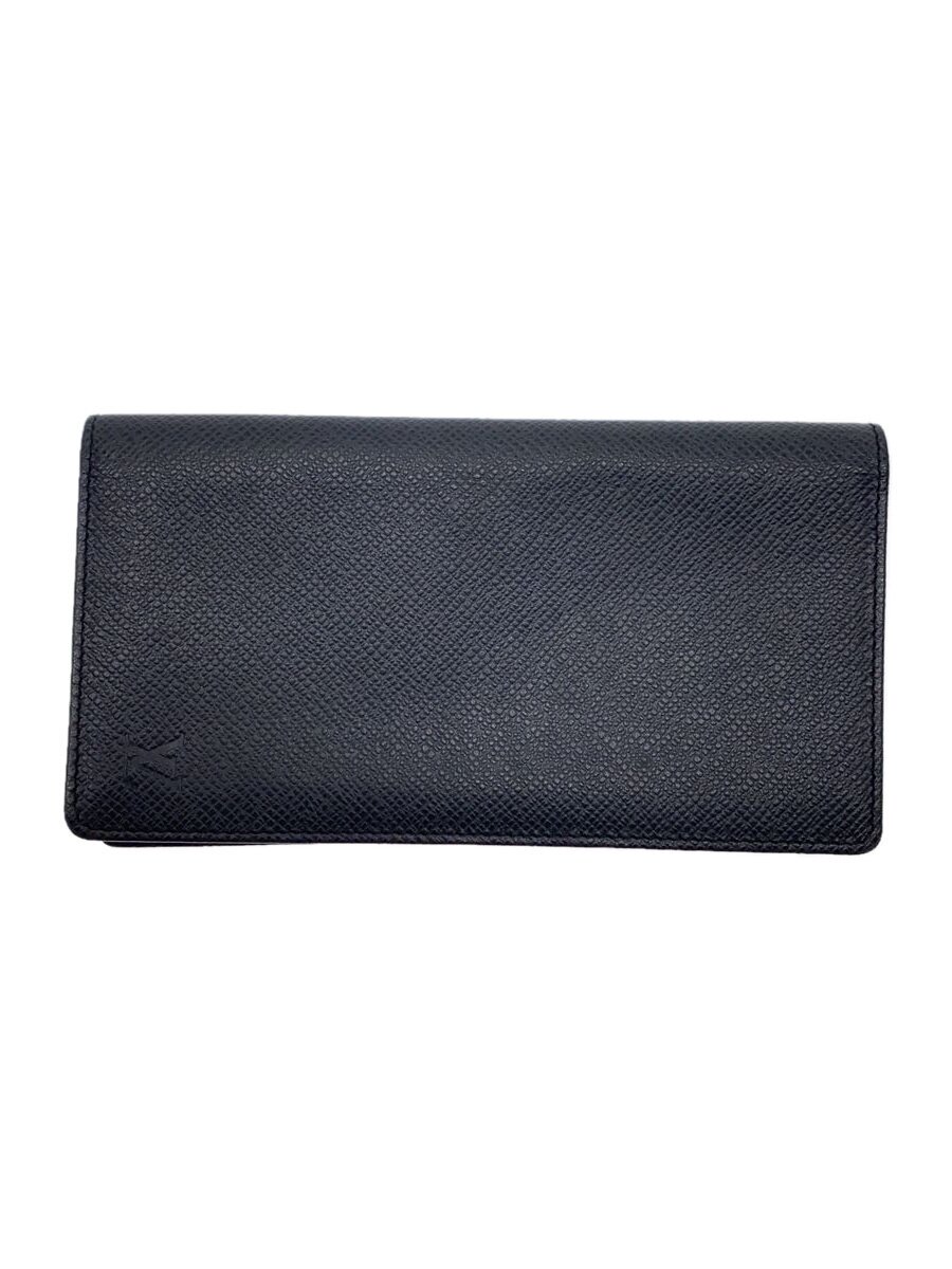 【中古】LOUIS VUITTON◆長財布/レザー/BLK/メンズ【服飾雑貨他】