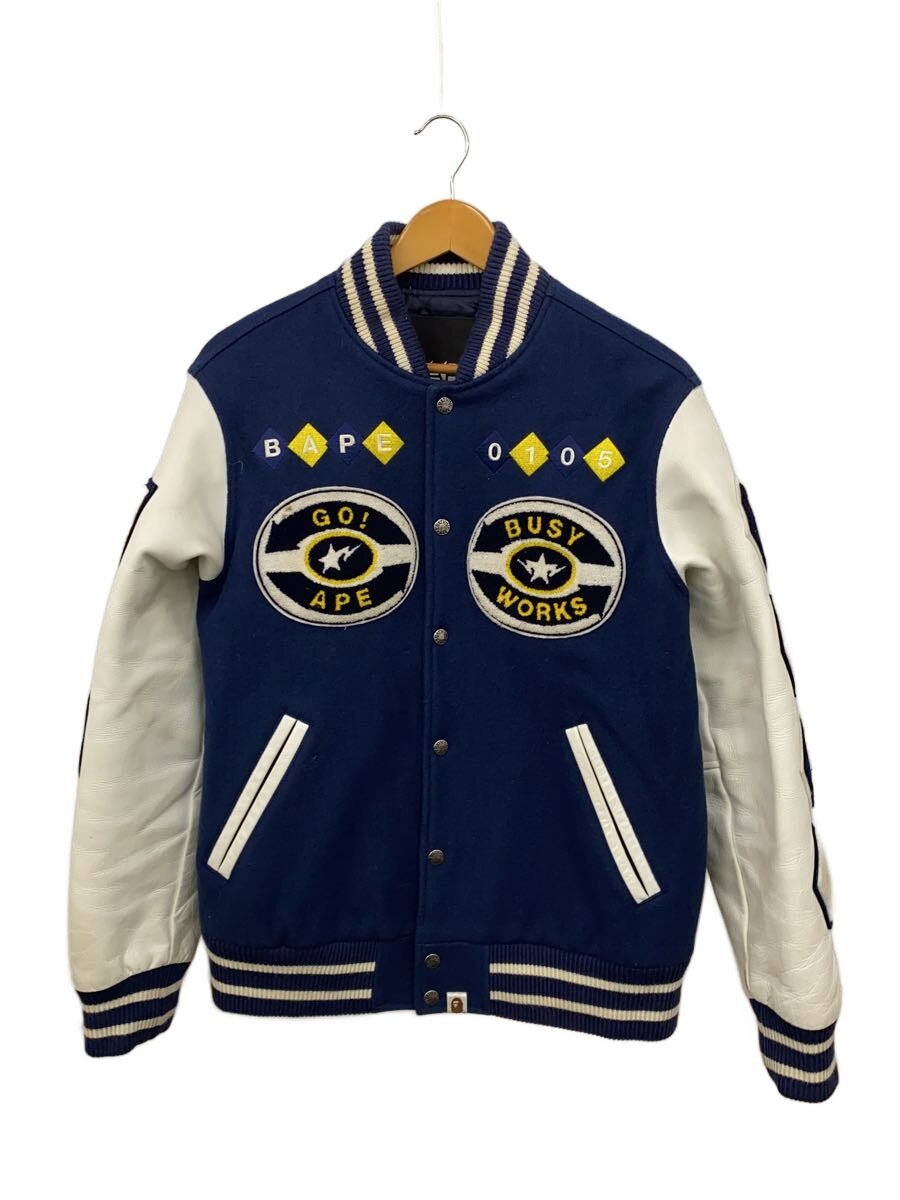 【中古】A BATHING APE◆スタジャン/M/アクリル/NVY【メンズウェア】｜2ｎｄ STREET 店
