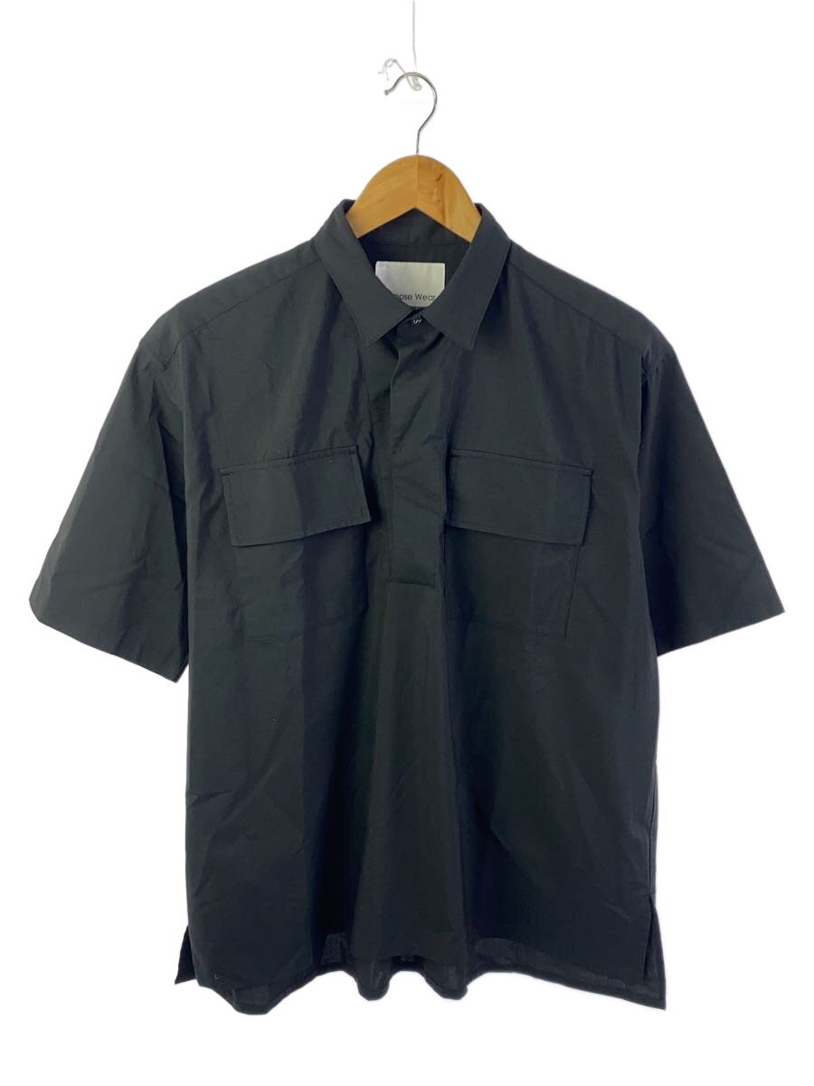 【中古】WHITE MOUNTAINEERING◆半袖プルオーバー/1/ポリエステル/BLK/無地/RW2571103【メンズウェア】