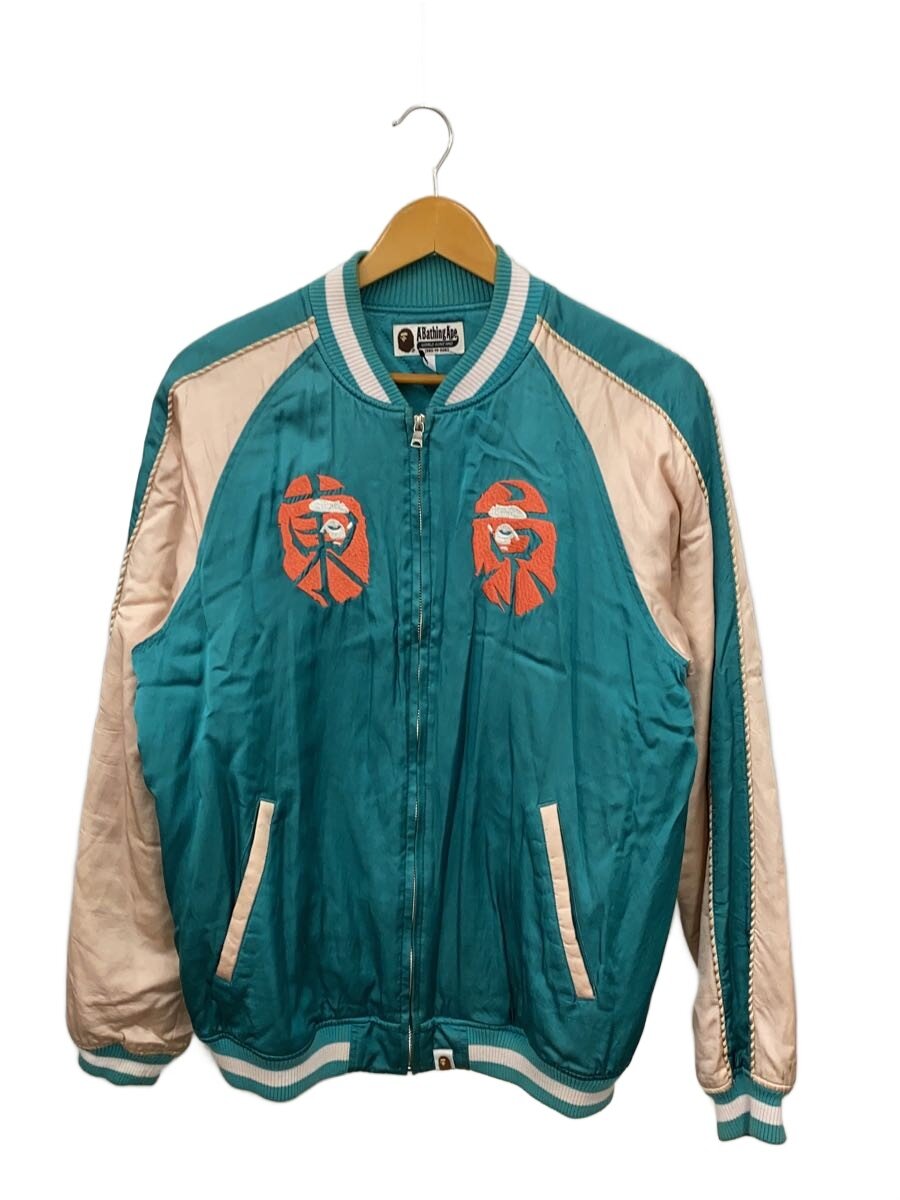 【中古】A BATHING APE◆スカジャン/L/レーヨン/BLU/001LJD301008X【メンズウェア】|2nd STREET 店