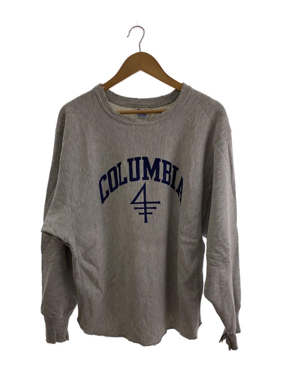 【中古】Champion◆80s/トリコタグ/コロンビスウェット/ボロ/XL/綿織物/GRY/刷り上げる/REVERSE WEAVE【メンズウェア】