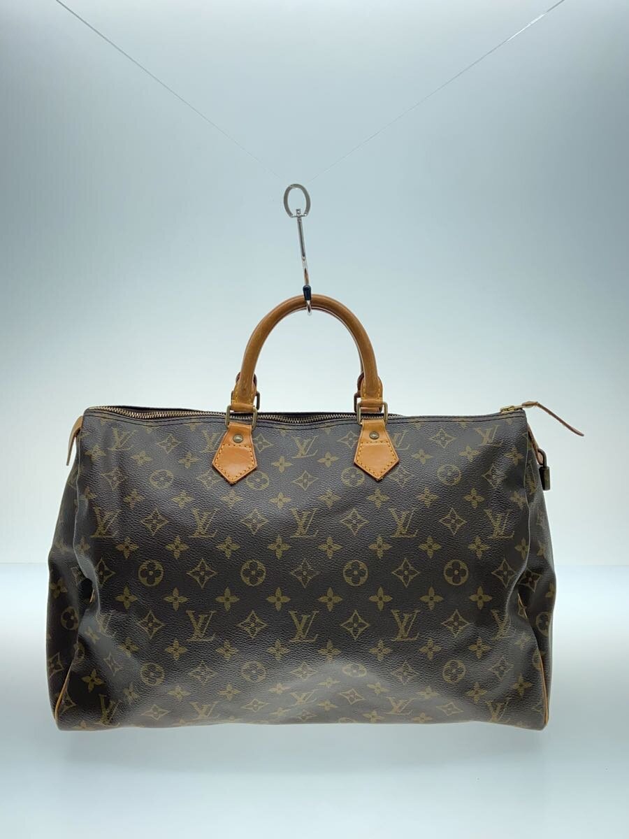 【中古】LOUIS VUITTON◆2)スピーディ40_モノグラム・帆布_BRW/PVC/BRW【御徒面子】