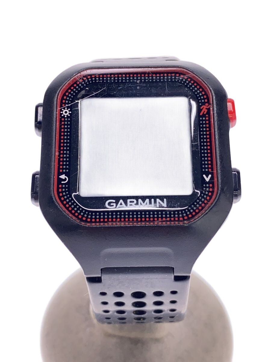 【中古】GARMIN◆スマートウォッチ/デジタル/天然ゴム/BLK/BLK/forerunner25【服飾雑貨他】