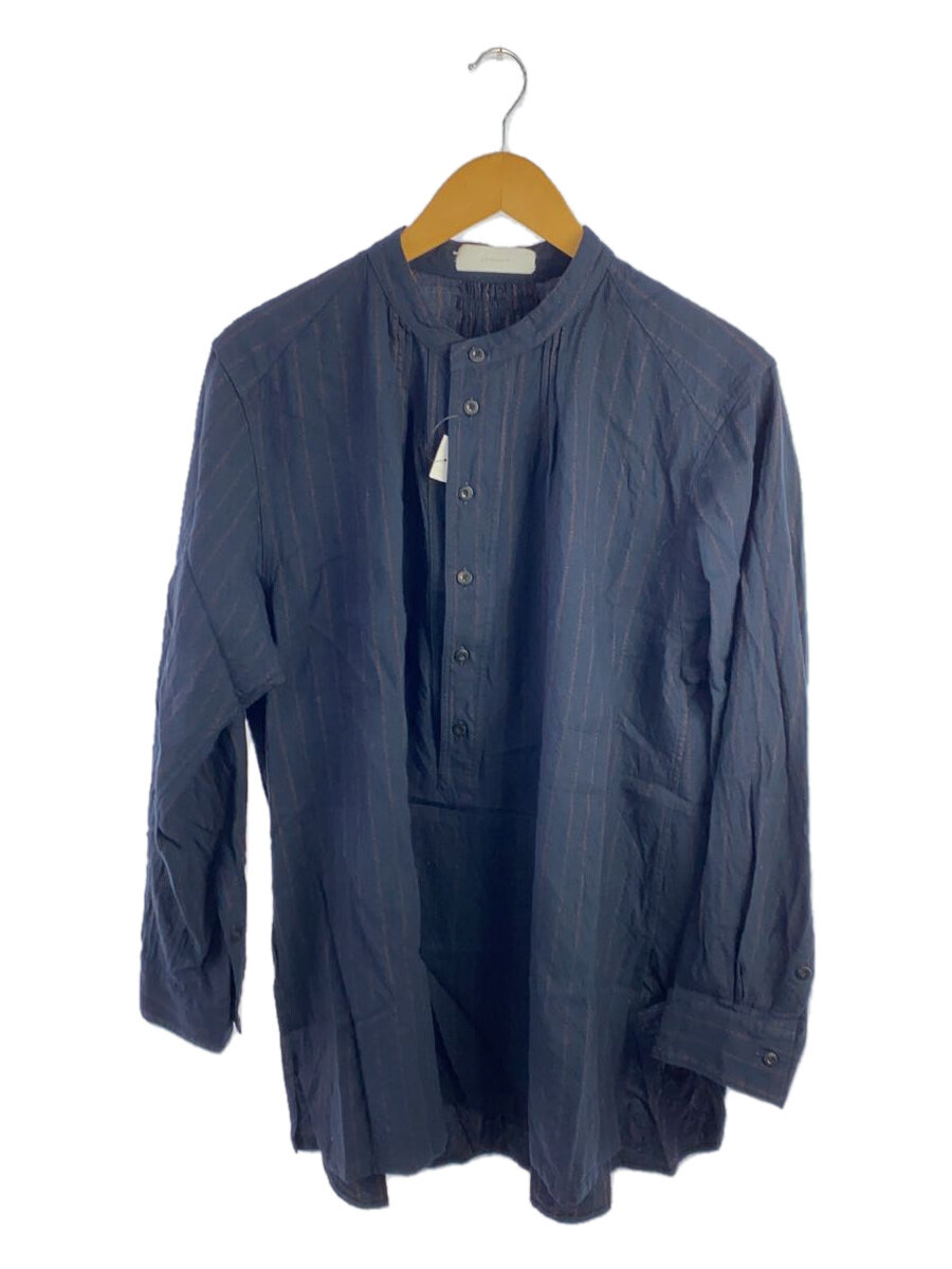 【中古】IRENISA◆長袖プルオーバー/2/羊毛/NVY/縞模様/IH-23FW-B024-MSS【メンズウェア】
