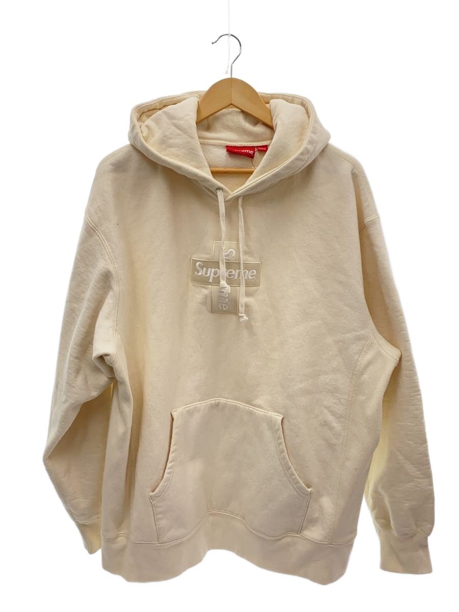 【中古】Supreme◆パーカー/XL/綿織物/CRM/無地【メンズウェア】