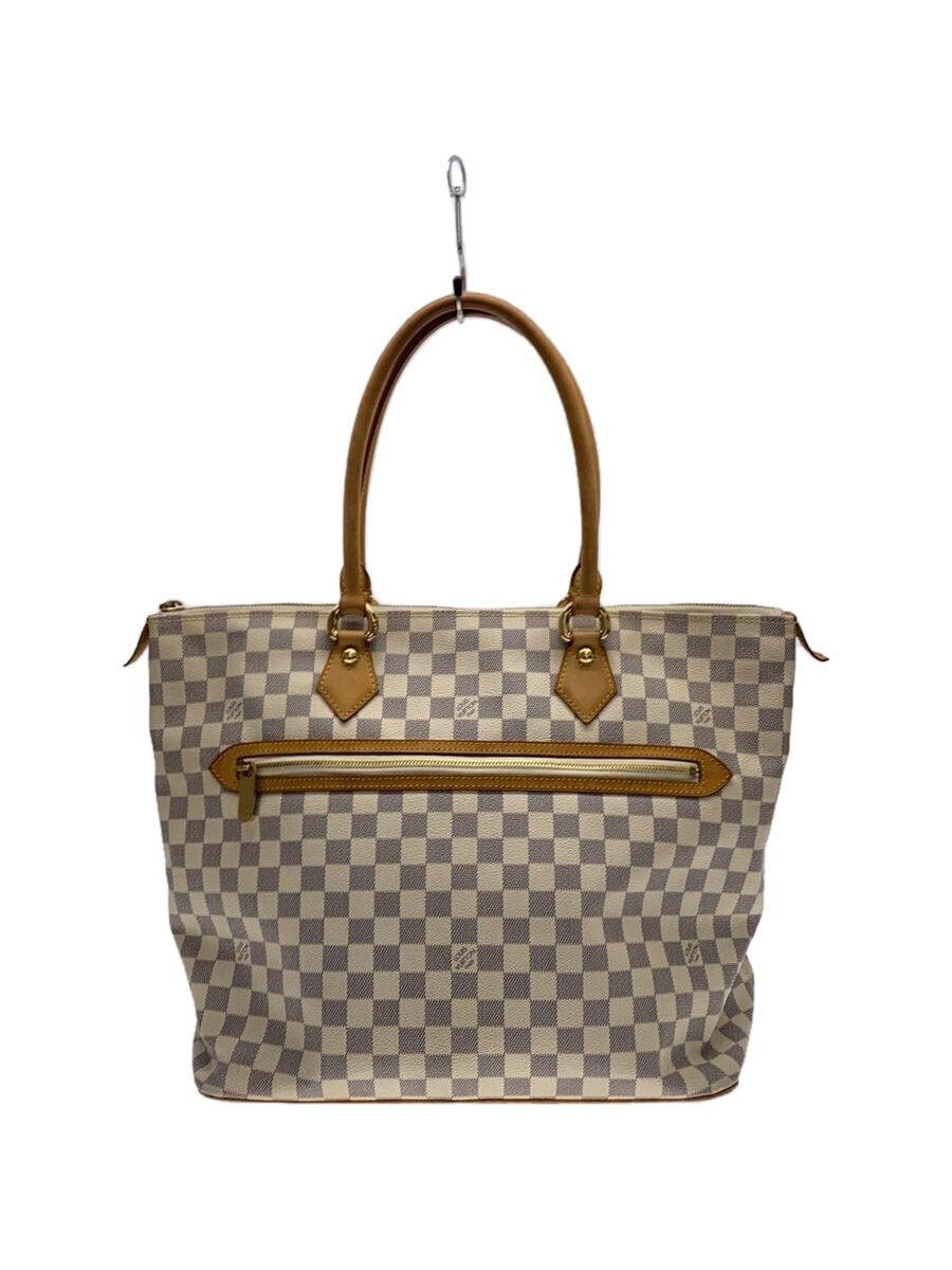 【中古】LOUIS VUITTON◆サレヤMM_ダミエ・アズール_WHT/PVC/WHT/総柄【御徒面子】