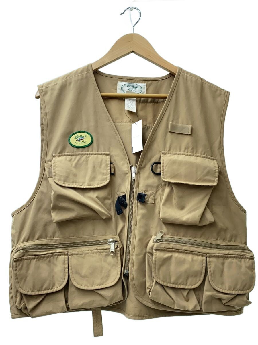 【中古】L.L.Bean◆90s/書きあらわす体/フィッシングベスト/M/ポリエステル/BEG/0Y839【メンズウェア】