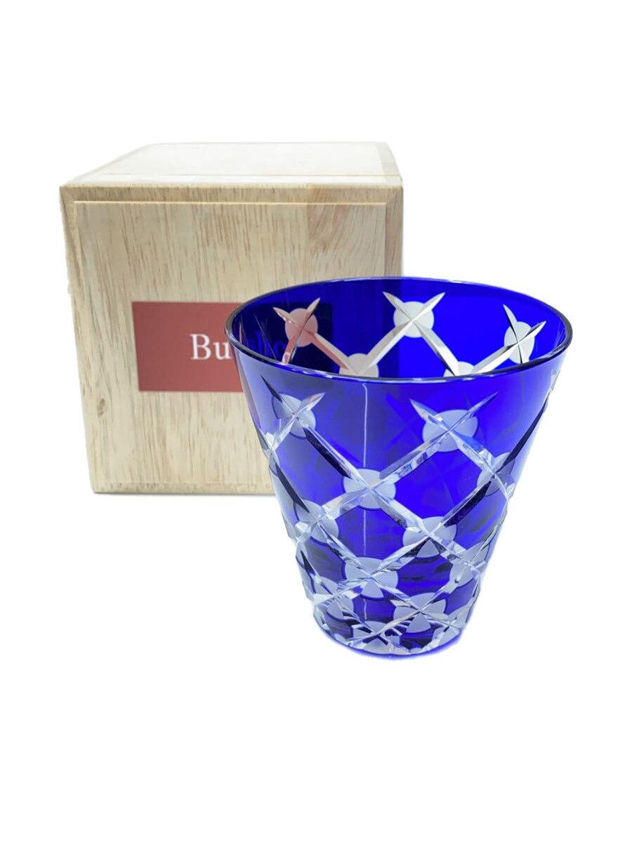 【中古】焼酎ロック/クローバー/切子/グラス/BLU【キッチン用品】