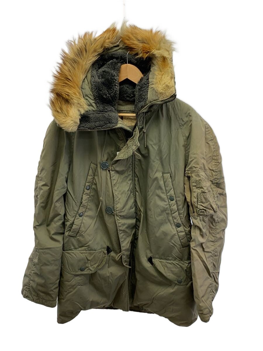 【中古】U.S.AIR FORCE◆70s/N-3B/航空上衣/M/羊毛/カーキ/無地/8415-899-0380/袖ほつれ【メンズウェア】