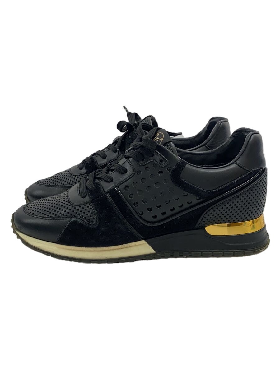 【中古】LOUIS VUITTON◆ローカットスニーカー/38/BLK/GO0175【シューズ】