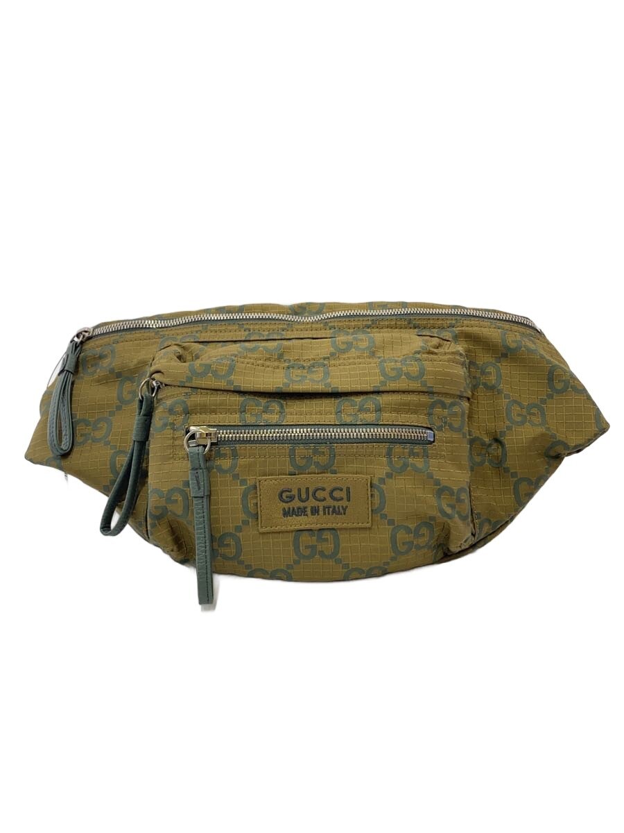 【中古】GUCCI◆GG下唇立ちふさがる/上半身御徒面子/酉の方角御徒面子/綿織物/KHK/総柄【御徒面子】