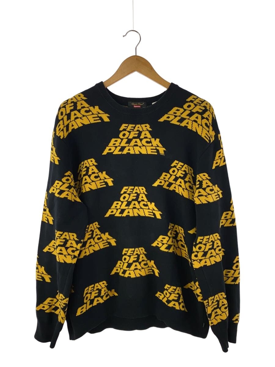 【中古】Supreme◆18SS/編み物・スウェーター(朦々たる)/L/綿織物/BLK【メンズウェア】