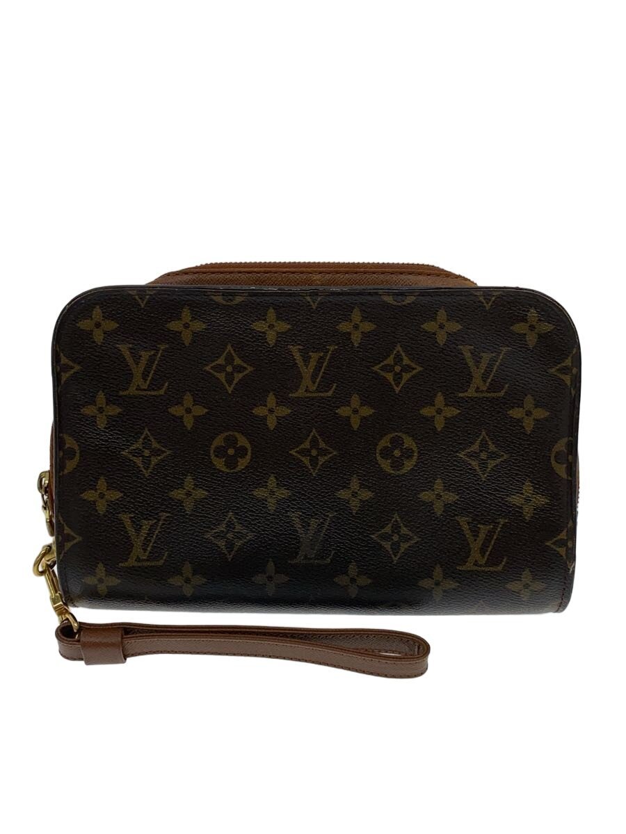【中古】LOUIS VUITTON◆オルセー_モノグラム・帆布/PVC/BRW【御徒面子】