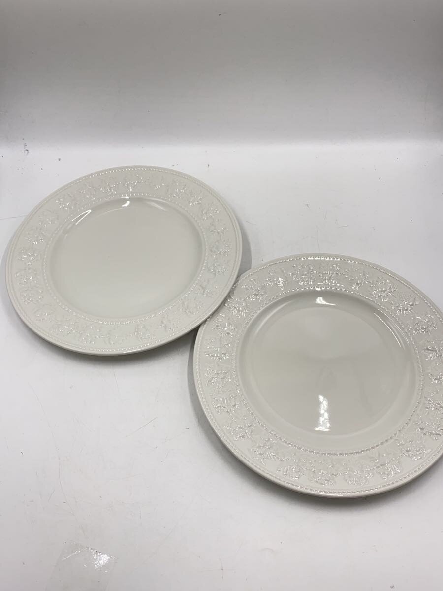 【中古】WEDGWOOD◆プレート/2点セット/WHT【キッチン用品】
