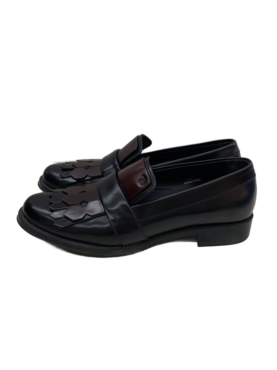 【中古】TOD’S◆置き目毛皮/36.5/黒いこと【シューズ】