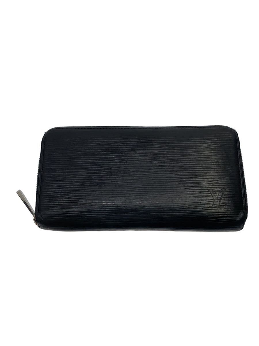 【中古】LOUIS VUITTON◆ジッピー・ウォレット_エピ/レザー/BLK/メンズ【服飾雑貨他】