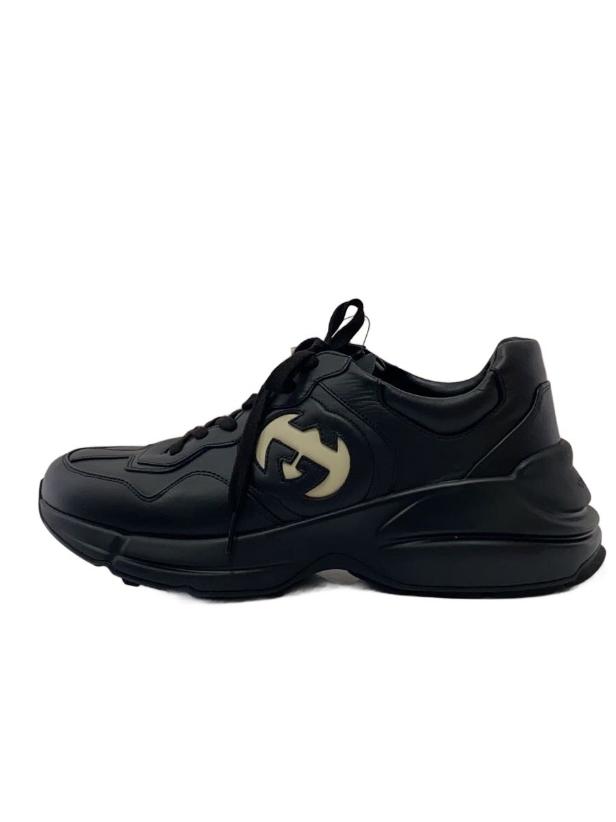 【中古】GUCCI◆ローカットスニーカー/UK9/BLK/757857【シューズ】