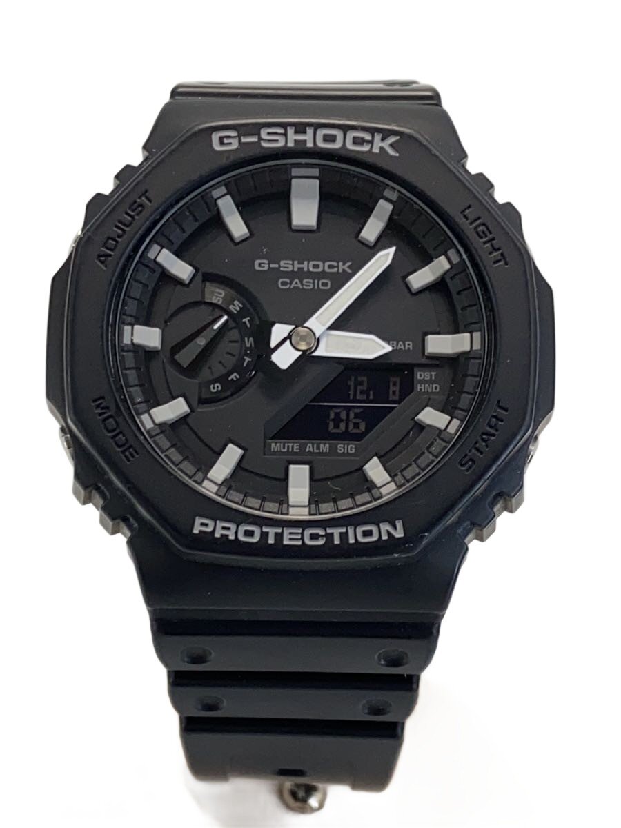 【中古】CASIO◆石英ウオッチ・G-SHOCK/デジアナ/天然ゴム/BLK/BLK/SS【服飾雑貨他】