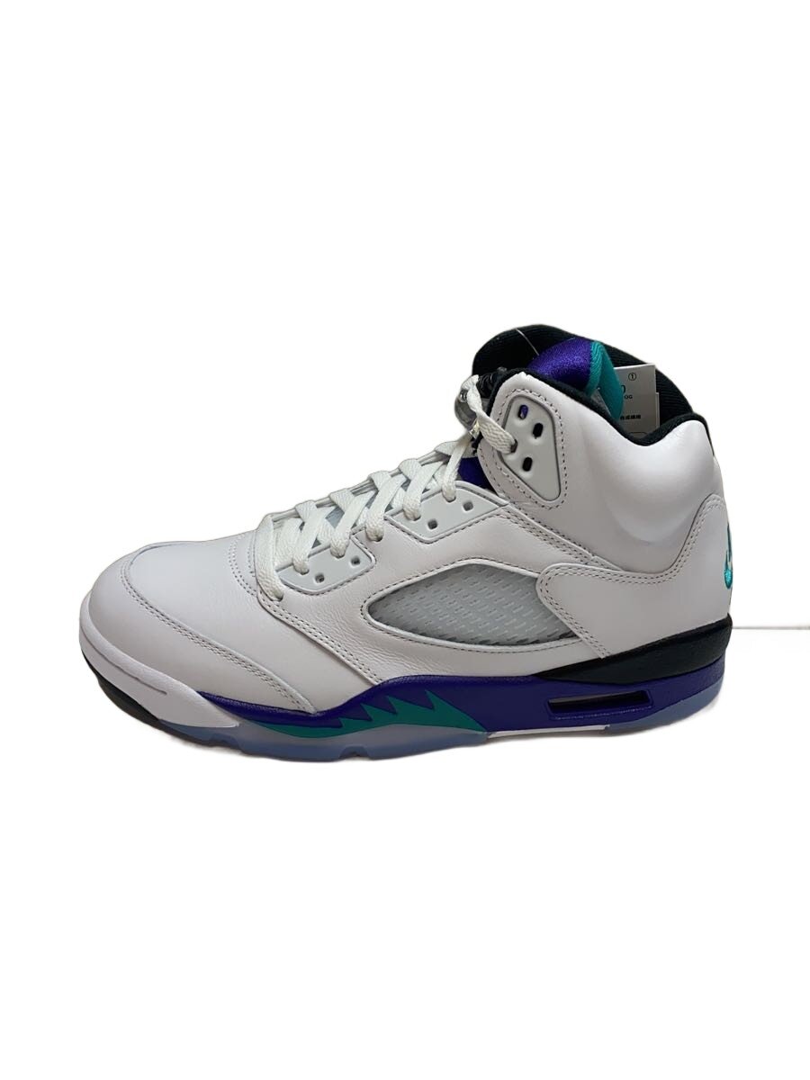 【中古】NIKE◆Jordan 5 Retro Grape/ハイカットスニーカー/26.5糎/WHT/HQ7978-100【シューズ】